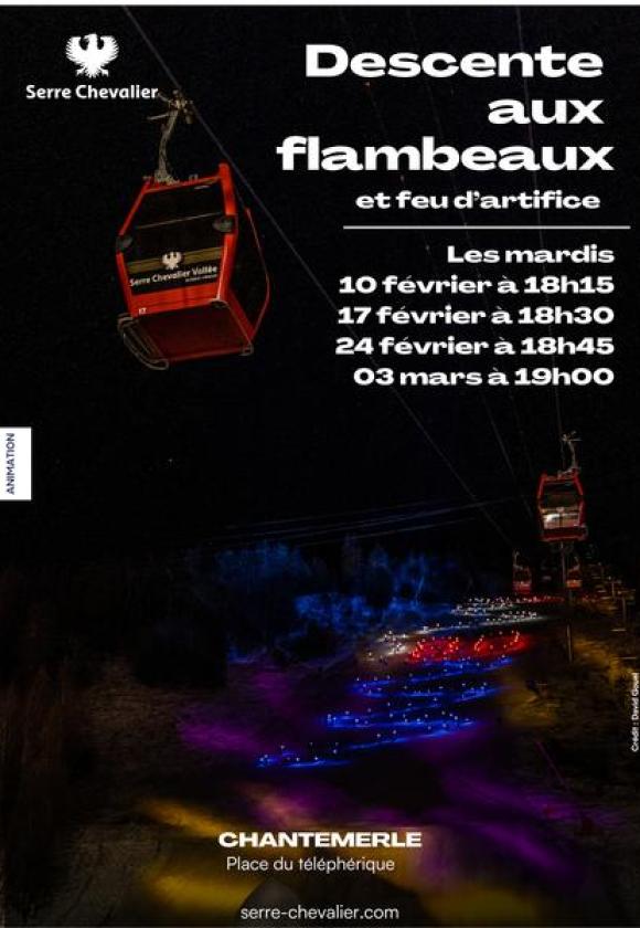 Descente aux flambeaux et feu d'artifice_Saint-Chaffrey