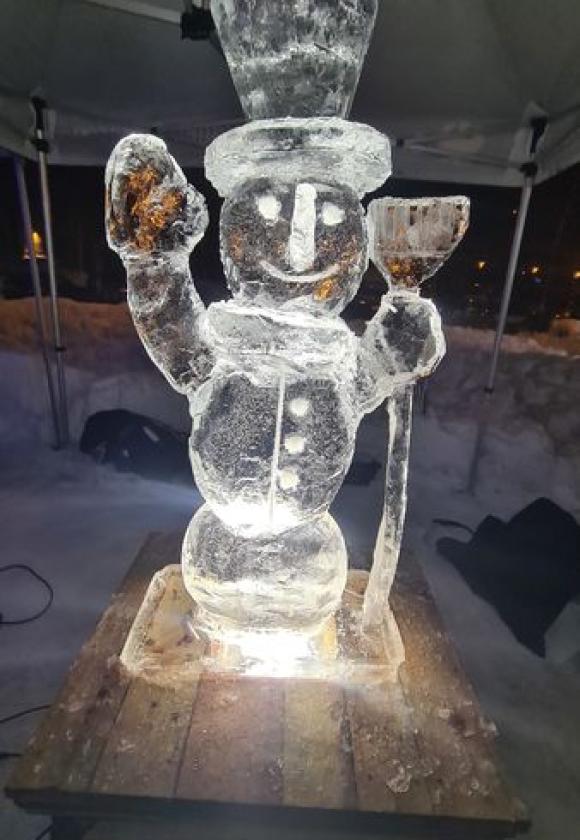 Sculpture sur glace