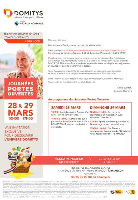 Journées portes ouvertes à la Résidence Domitys_Briançon
