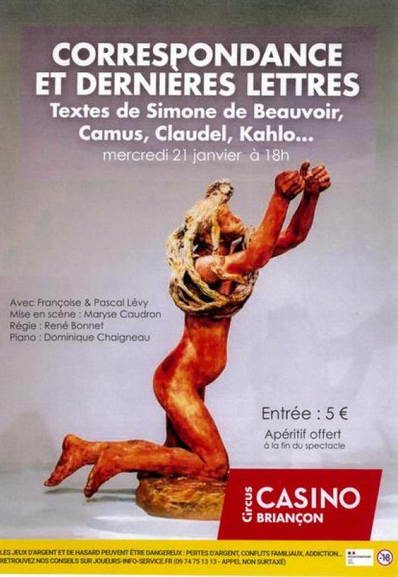 Spectacle Correspondance et dernières lettres_Briançon