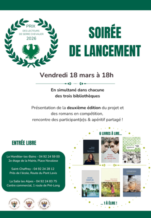 Lancement du Prix des lecteurs de Serre Chevalier_La Salle-les-Alpes