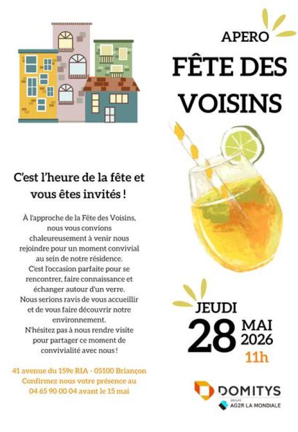 Fête des voisins à la résidence Domitys_Briançon