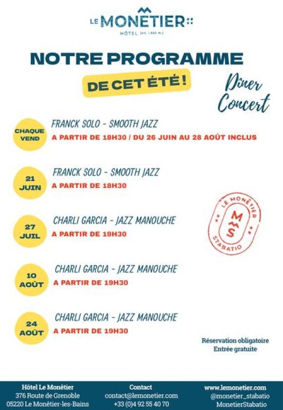 Dîner-concert à l'hôtel Le Monêtier_Le Monêtier-les-Bains