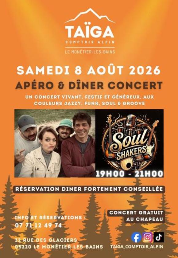 Concert de Soul Shakers au Taïga_Le Monêtier-les-Bains