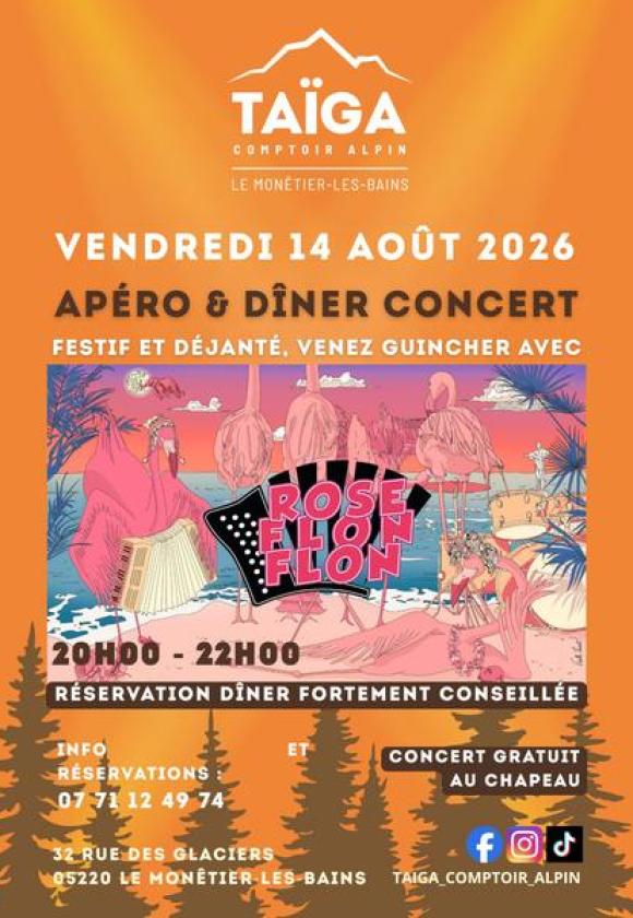 Concert du Trio Roses Flonflons au Taïga