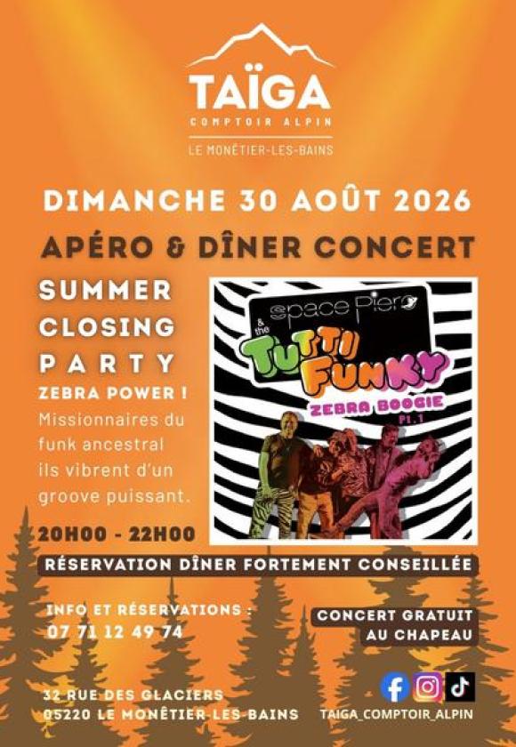 Concert de closing d'été au Taïga