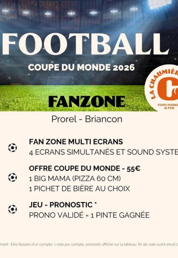 Diffusion matchs de foot du mondial à la Chaumière_Briançon