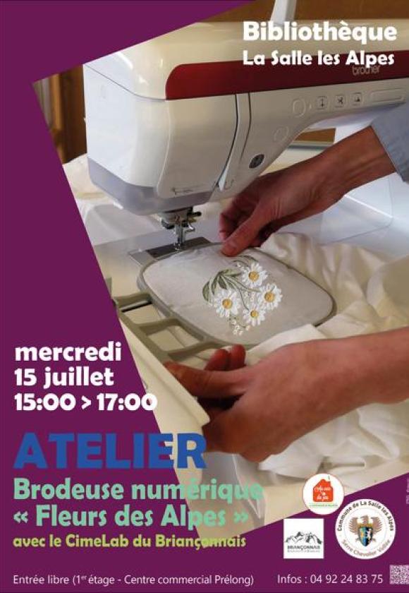 Atelier Brodeuse numérique avec le Cimelab_La Salle-les-Alpes