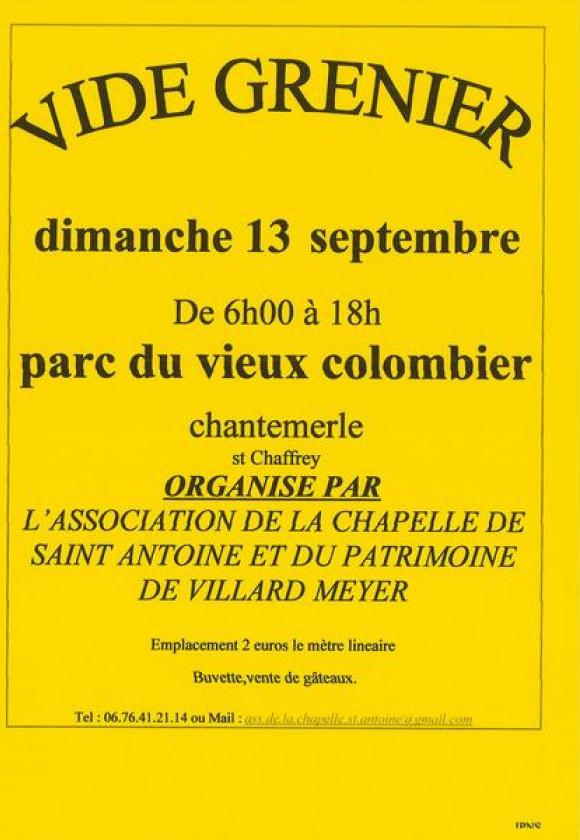 Vide grenier_Saint-Chaffrey