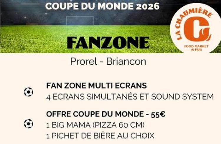 Diffusion matchs de foot du mondial à la Chaumière_Briançon