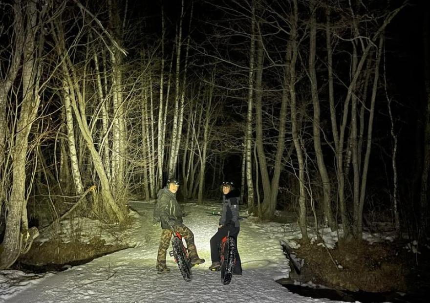 Rando fat bike nocturne_La Salle-les-Alpes