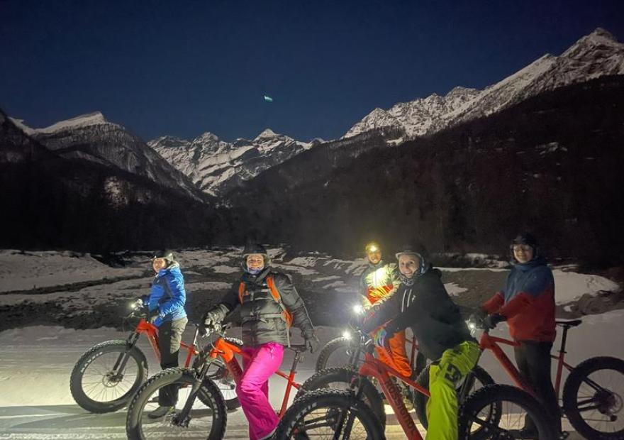 Rando fat bike nocturne_La Salle-les-Alpes