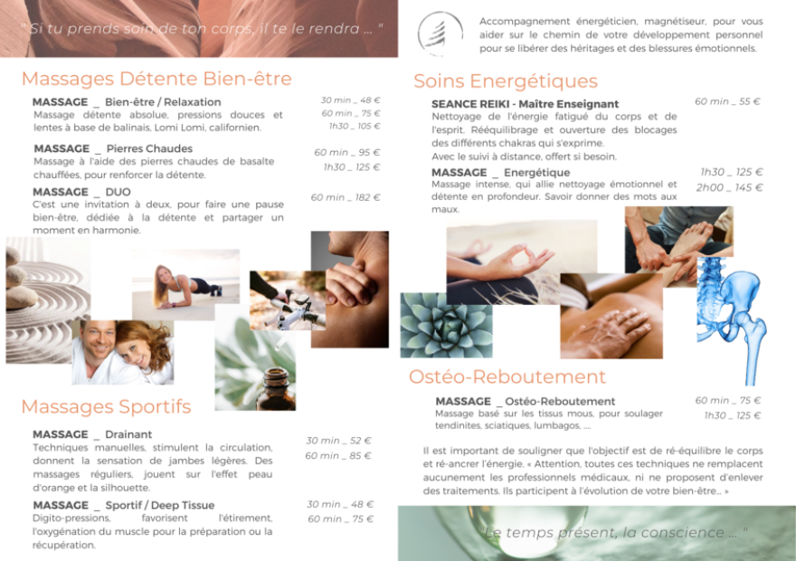 Montana Massage Serre Chevalier brochure 2022-2023