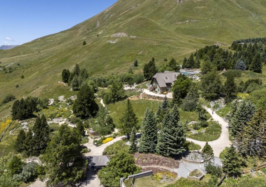 Vue aérienne du jardin