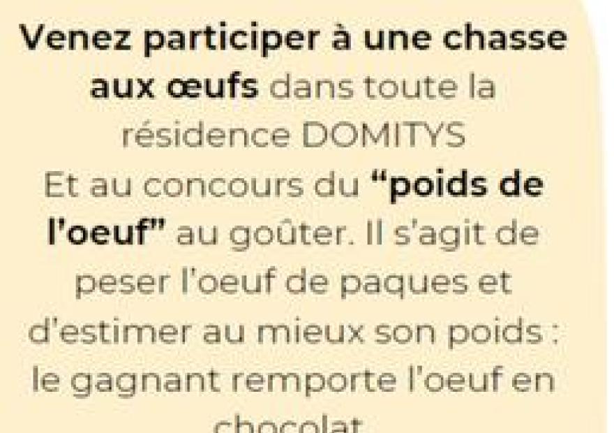 Chasse aux oeufs à la Résidence Domitys_Briançon