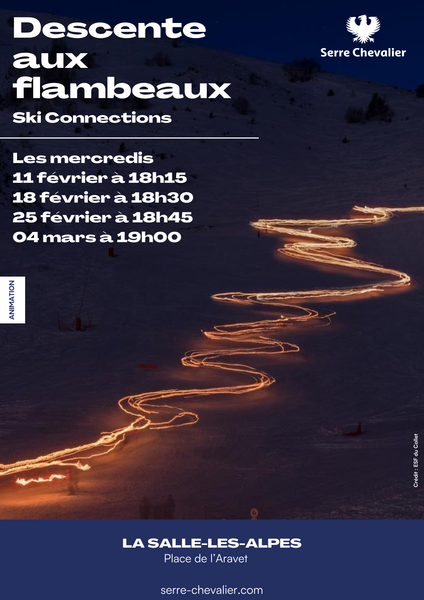 Descente aux flambeaux enfants - Ski Connections_La Salle-les-Alpes