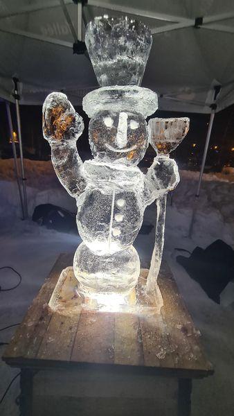 Sculpture sur glace