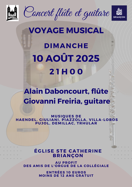 Concert flûte et guitare - Voyage musical_Briançon