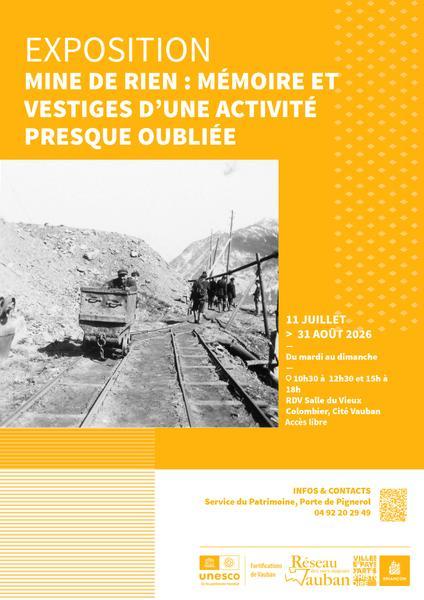 Journées européennes du patrimoine - Exposition: "Mine de rien, mémoire et vestiges d'une activité presque oubliée!"_Briançon