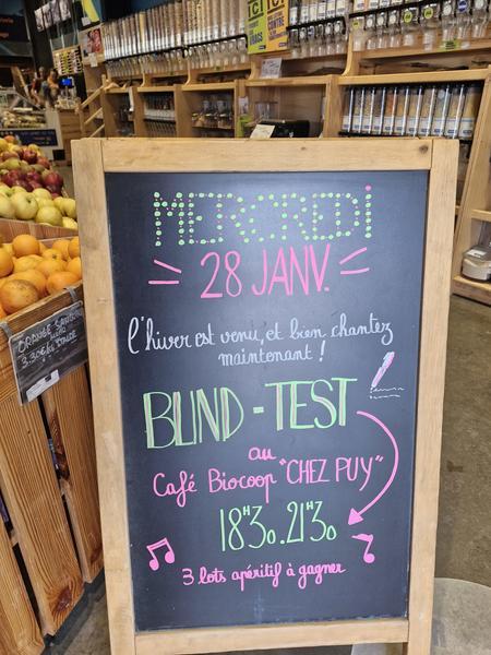 Blind-Test au café Resto Biocoop Chez Puy_Saint-Chaffrey
