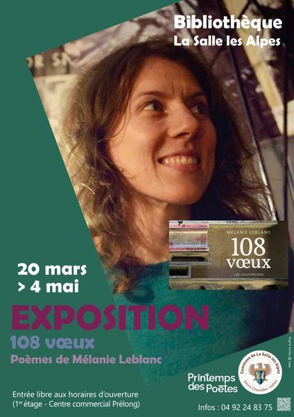 Exposition "108 voeux" - Poèmes de Mélanie Leblanc_La Salle-les-Alpes