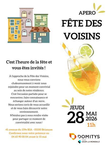 Fête des voisins à la résidence Domitys_Briançon
