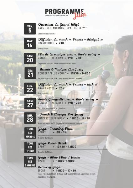 Programme juin