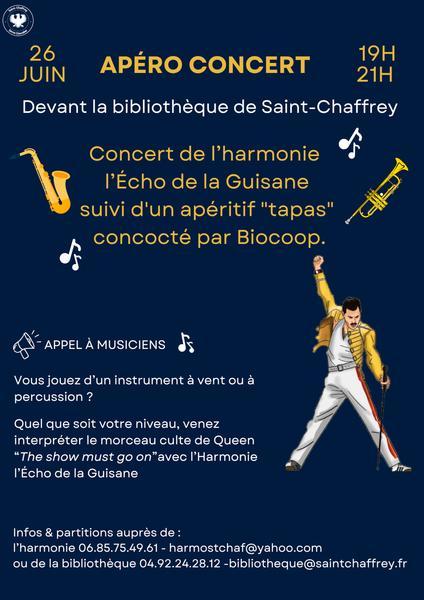 Apéro Concert à la bibliothèque_Saint-Chaffrey