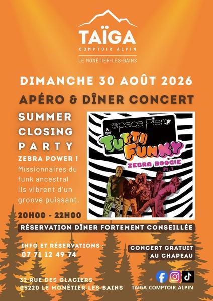 Concert de closing d'été au Taïga