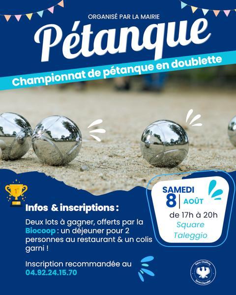 Championnat de pétanque en doublette_Saint-Chaffrey