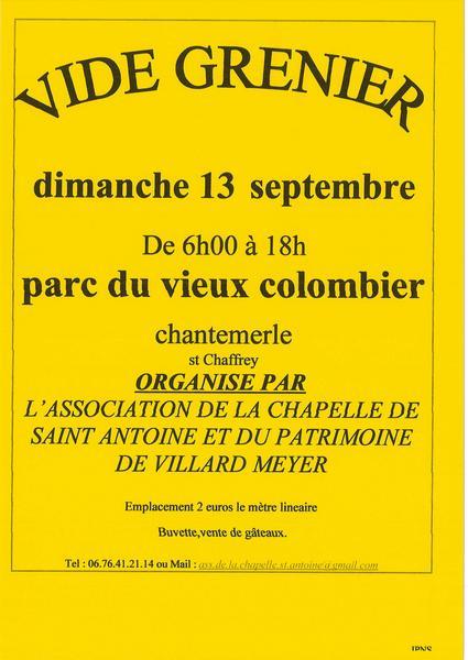 Vide grenier_Saint-Chaffrey